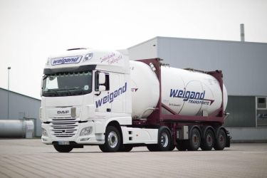 Tankcontainer-Fahrgestell mit Vogelsang-Pumpe