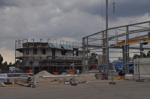 Weigands Firmengelände während der Bauphase