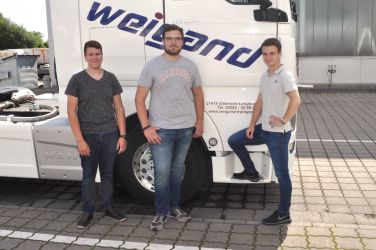 Neuen Auszubildende bei Weigand-Transporte 2017