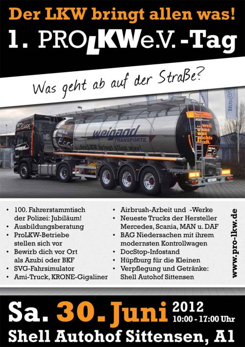 Plakatwerbung zum 1. ProLKW e.V.-Tag