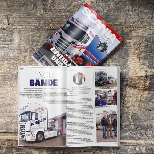SCANIA BEWEGT - Artikel über Weigand-Transporte